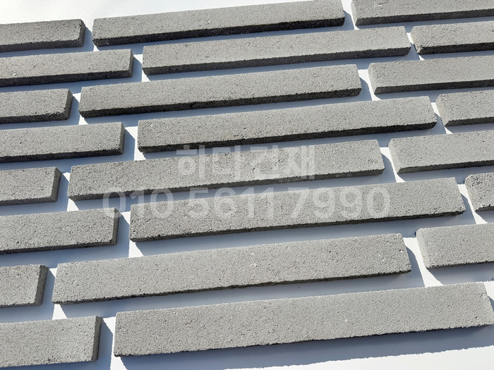 케이 모노타일 국내생산 490x53x19T 그레이 / 하다건재 와이드 롱브릭타일