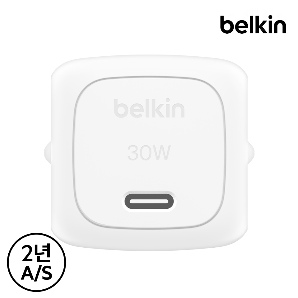 벨킨 30W USB C타입 PD 3.1 PPS 초소형 고속 충전기 WCA008kr 갤럭시 S25 아이폰 아이패드 호환