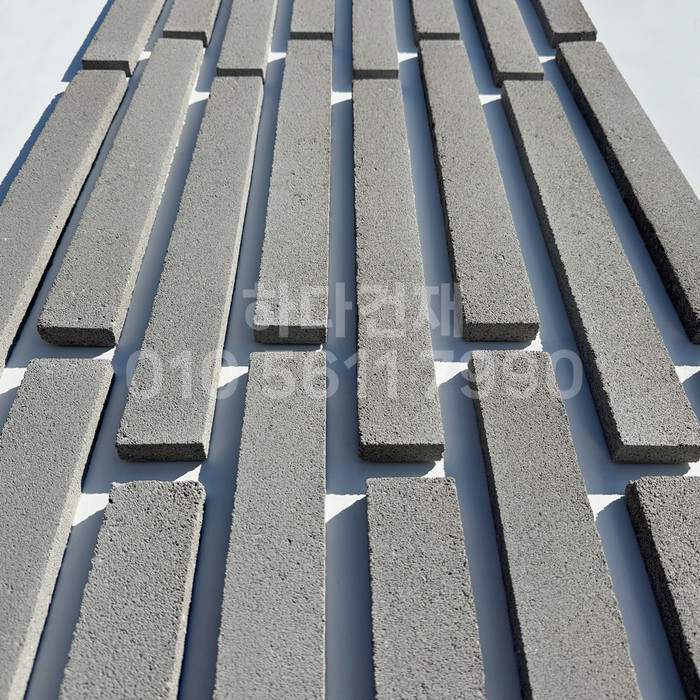 케이 모노타일 국내생산 490x53x19T 그레이 / 하다건재 와이드 롱브릭타일