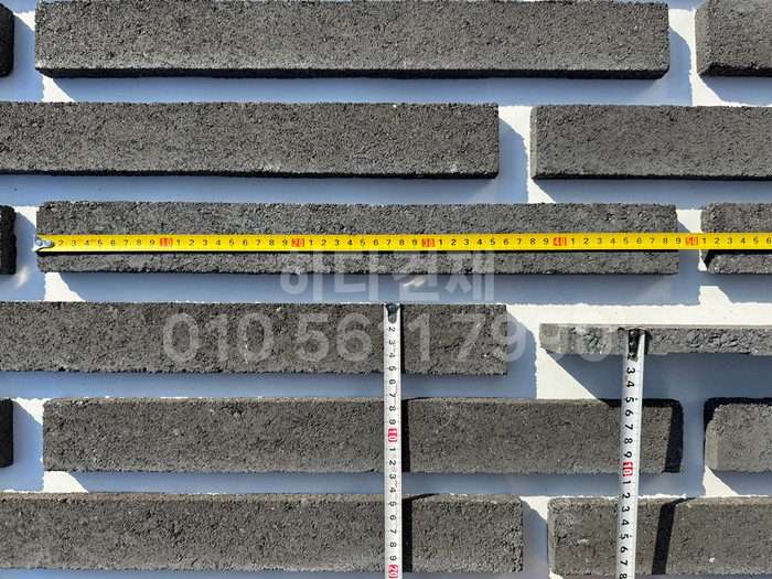 케이 모노타일 국내생산 490x53x19T 블랙 / 하다건재 와이드 롱브릭타일