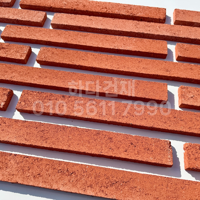 케이 모노타일 국내생산 490x53x19T 레드 / 하다건재 와이드 롱브릭타일