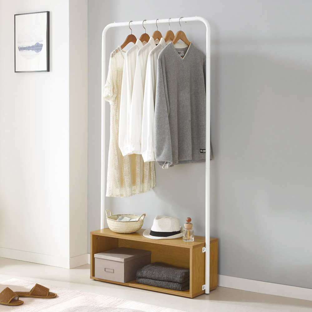 철제 수납장 선반 서랍 행거 스탠드 옷걸이 옷장 수납 800