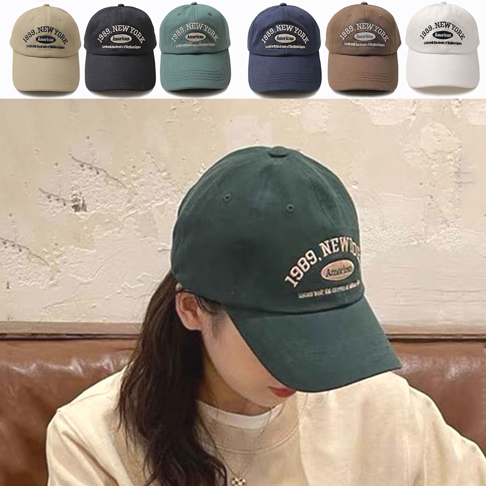 남녀 빈티지 볼캡 심플 뉴욕 외출 패션 코디 야구모자 - 상품 이미지