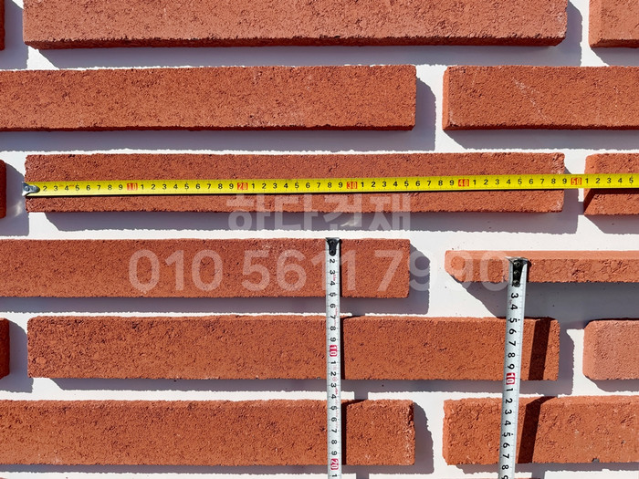 케이 모노타일 국내생산 490x53x19T 레드 / 하다건재 와이드 롱브릭타일