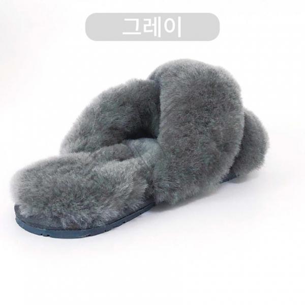 호주 어그 오즈랜드 (3색상) 우먼 크로스 슬리퍼 겨울용 여성 신발 실내화 사무실 - 상세 이미지 3