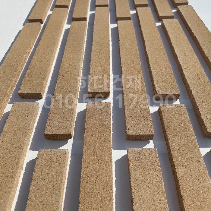 케이 모노타일 국내생산 490x53x19T 베이지 / 하다건재 와이드 롱브릭타일