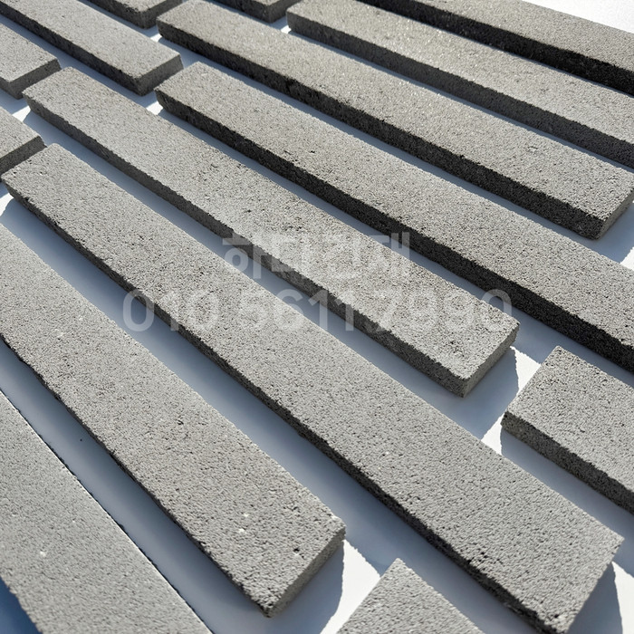 케이 모노타일 국내생산 490x53x19T 그레이 / 하다건재 와이드 롱브릭타일