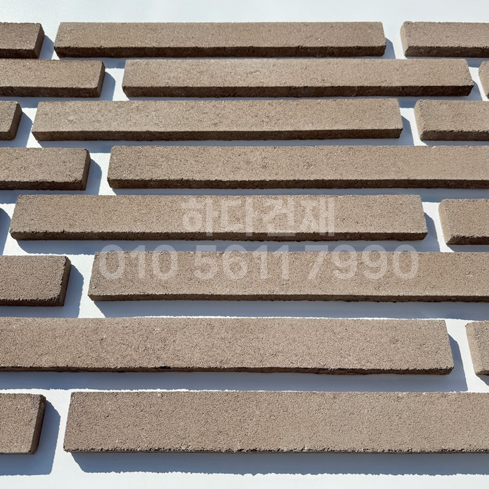 케이 모노타일 국내생산 490x53x19T 브라운 / 하다건재 와이드 롱브릭타일