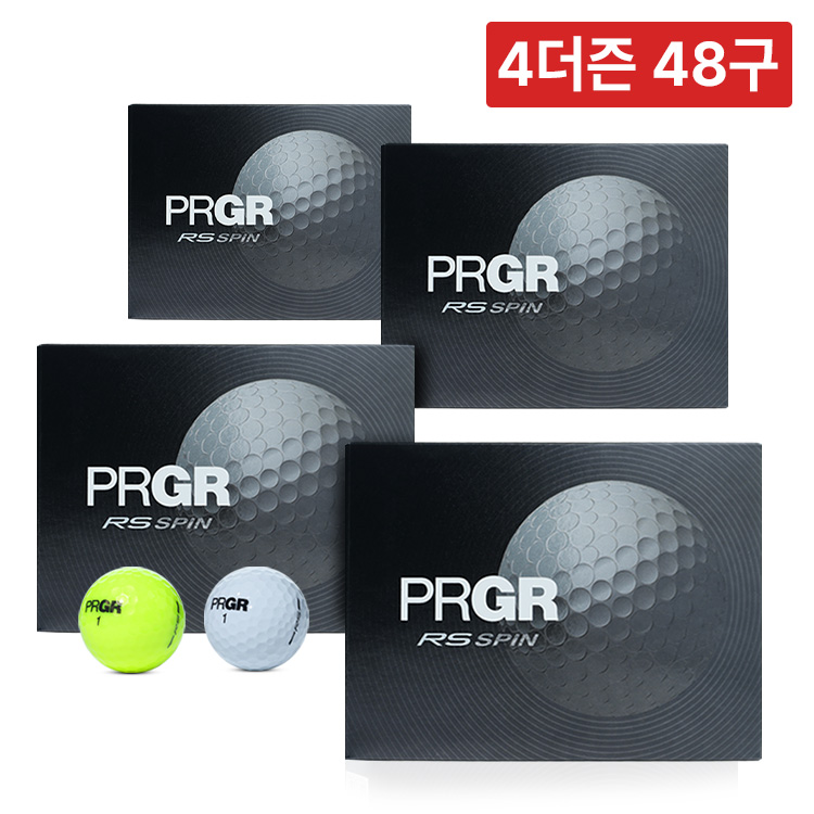 [4더즌 48구] 프로기아 PRGR NEW RS 스핀 3피스 12구 우레탄 골프공 - 상세 이미지 2