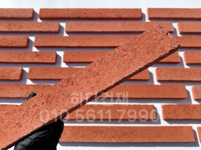 케이 모노타일 국내생산 490x53x19T 레드 / 하다건재 와이드 롱브릭타일