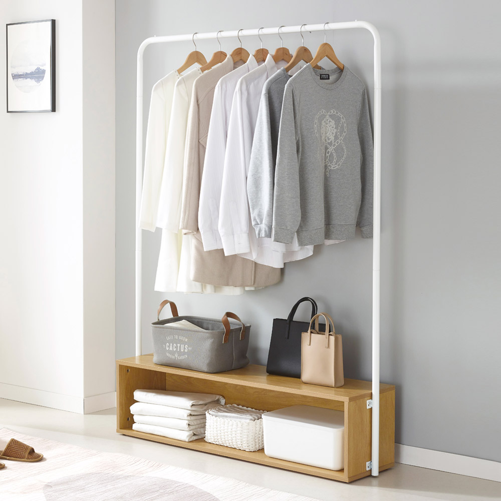 철제 수납장 선반 서랍 행거 스탠드 옷걸이 옷장 수납 800