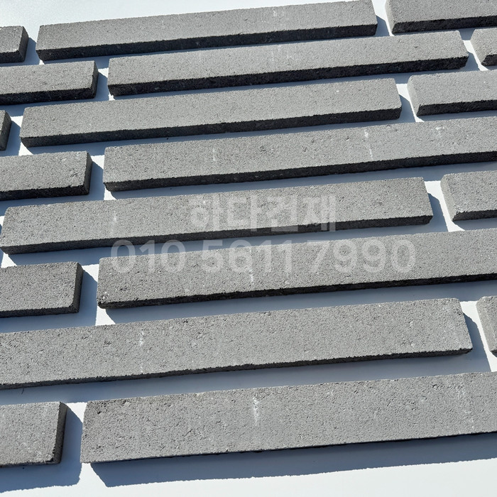 케이 모노타일 국내생산 490x53x19T 실버 / 하다건재 와이드 롱브릭타일