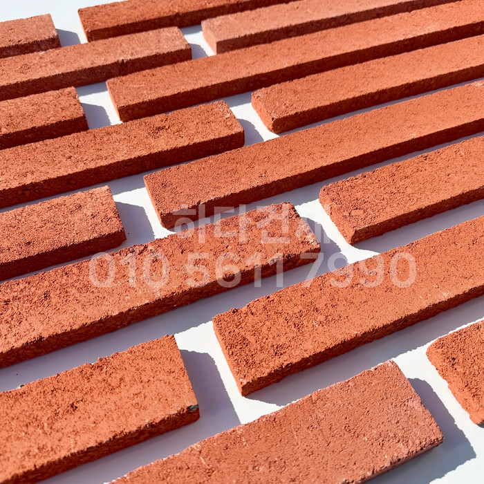 케이 모노타일 국내생산 490x53x19T 레드 / 하다건재 와이드 롱브릭타일