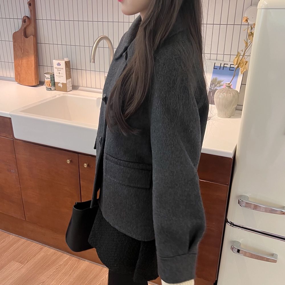 [✨예쁨보장] 더퀸즈 핸드메이드 숏코트 울코트 떡볶이코트 2color (겨울코트/출근룩/하객룩/연말룩) 상세 이미지 27