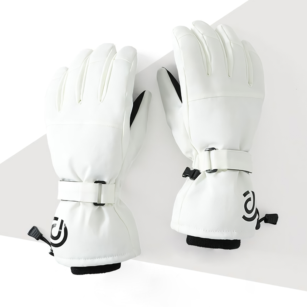 주니어 여자 남자 성인 겨울 스키장 방한 패딩 방수 손가락 털 스키 장갑 - 상세 이미지 4