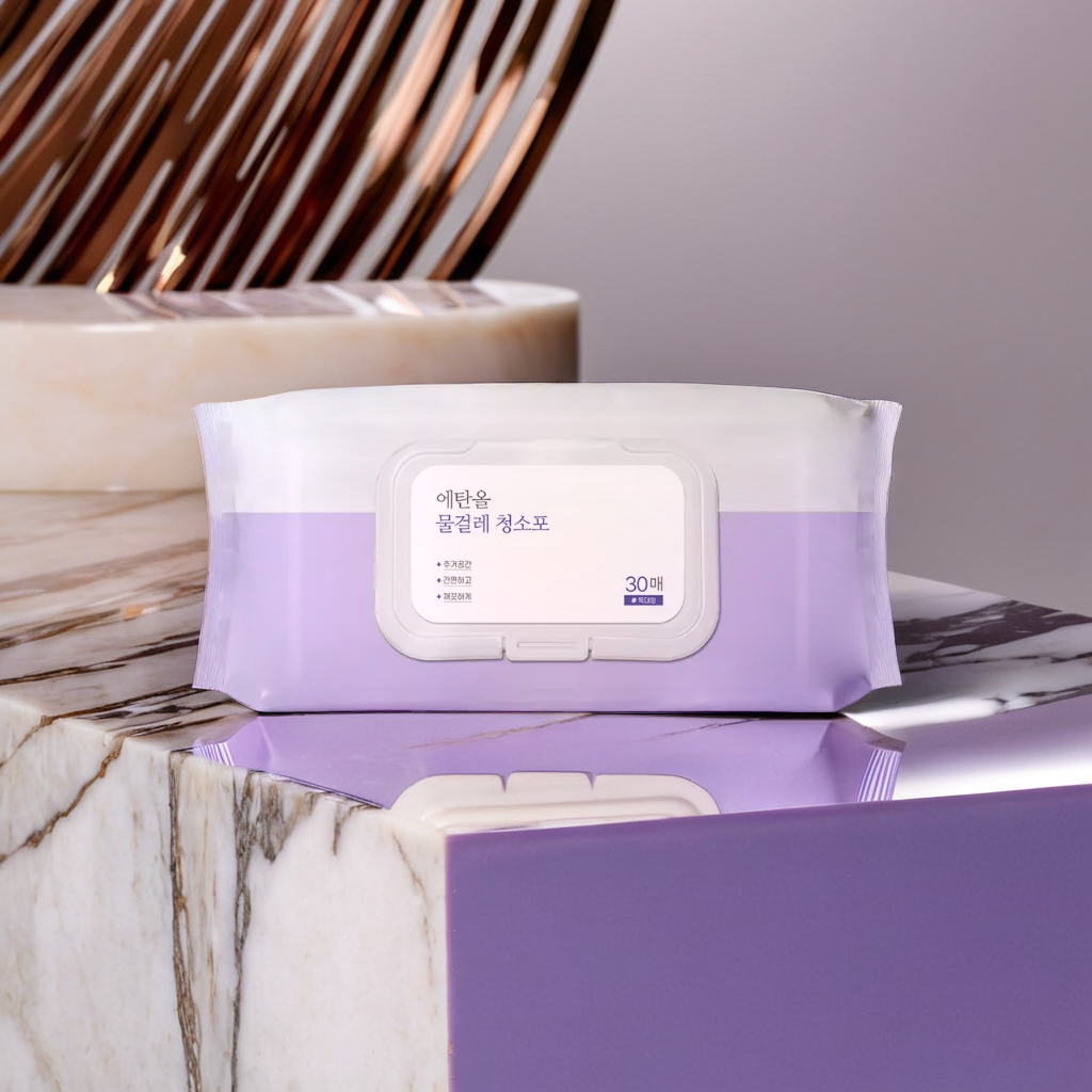 에탄올 물걸레청소포 특대형 6팩(180매) 인덕션클리너 세정티슈 병원용품 살균 청소