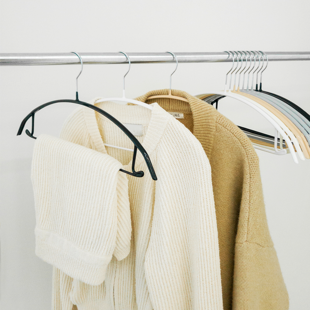 에이비박스 논슬립 어깨뿔방지 니트 라운드 옷걸이 멀티 50P