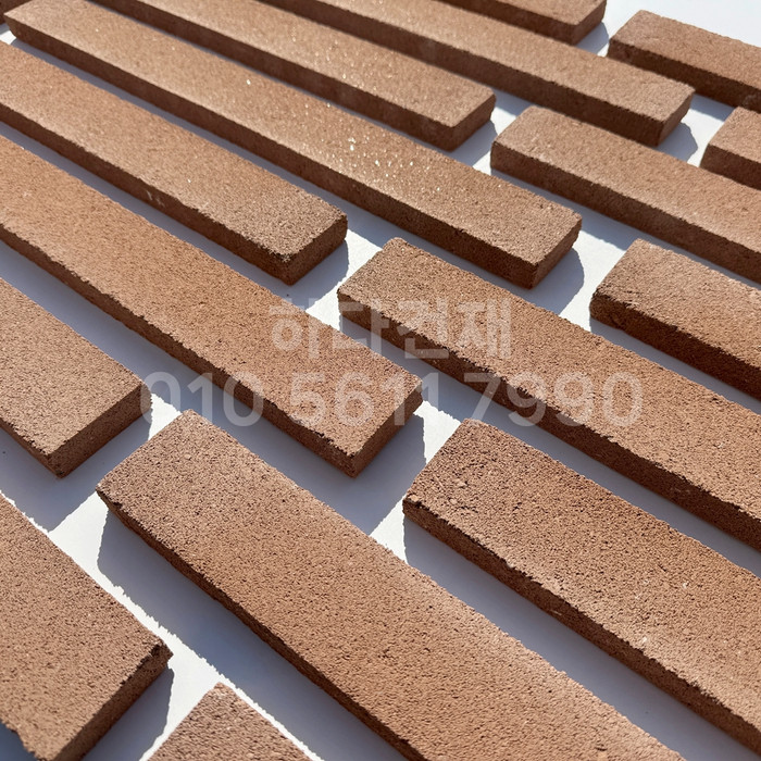 케이 모노타일 국내생산 490x53x19T 카라멜브라운 / 하다건재 와이드 롱브릭타일