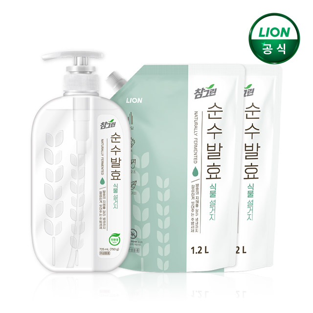 참그린 순수발효 식물 주방세제 720mL 본품+1.2L 리필x2개