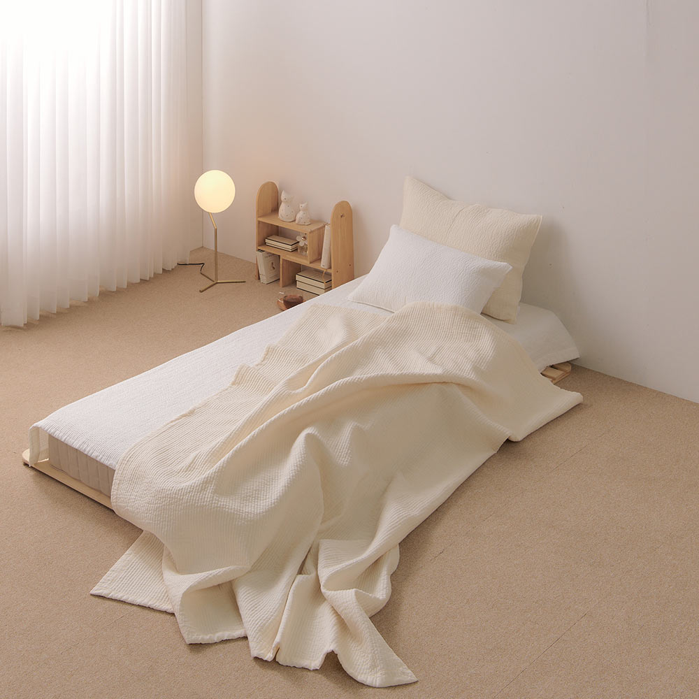 루트포레스트 피그먼트 순면 침대 이불겸 패드 알러지케어 매트리스슈퍼싱글 60수아사면 SS