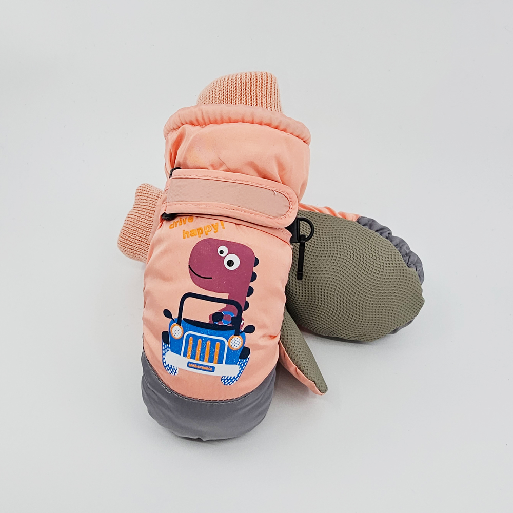 유아 아동 키즈 여아 남아 초등 학생 어린이 주니어 겨울 방한 벙어리 스키 패딩 털 장갑 - 상세 이미지 5