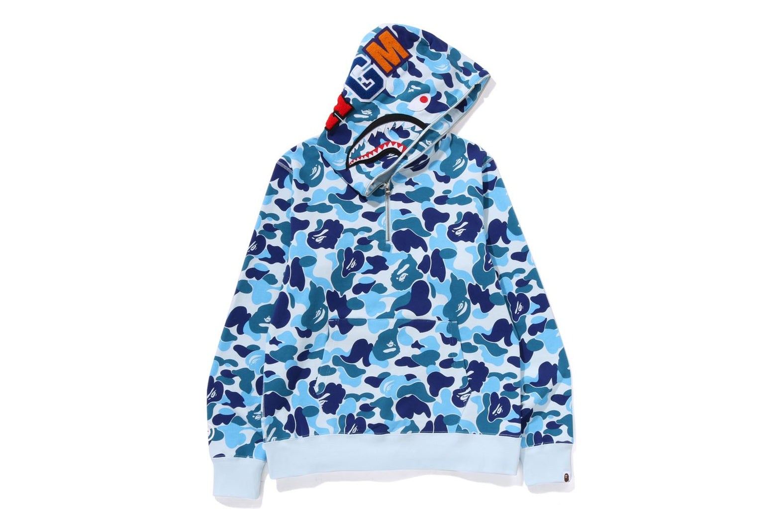 베이프 후드티 ABC CAMO SHARK HALF ZIP PULLOVER HOODIE 1K80-114-010 - 상세 이미지 2
