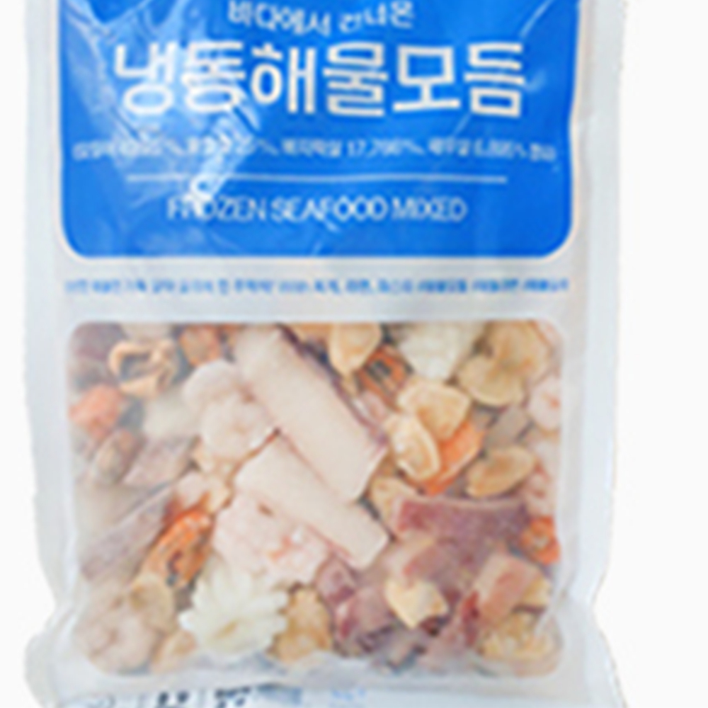 해물믹스 600gX10팩 해산물 냉동해물모듬 냉동새우 오징어 바지락살 대용량 - 상품 이미지