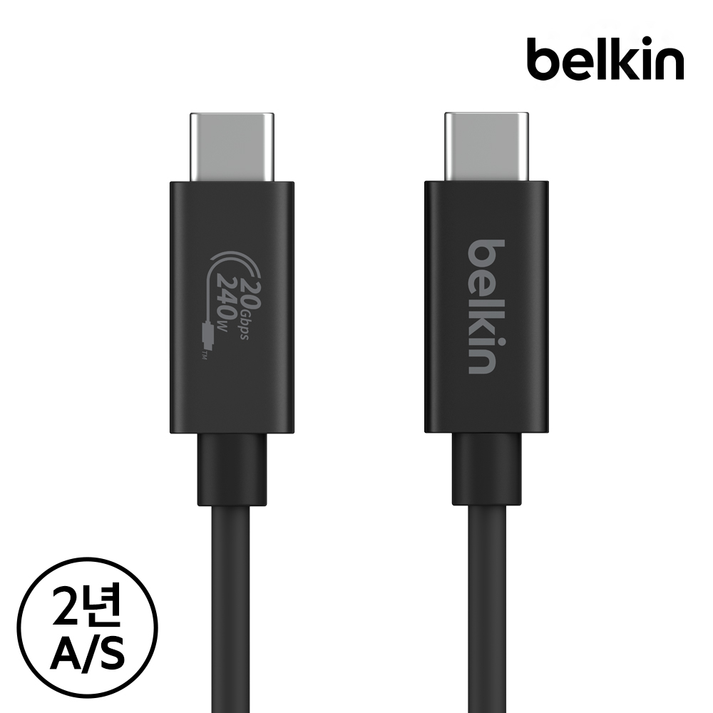 벨킨 240W USB4 C타입 초고속 충전 케이블 20Gbps 1.2M INZ004qc1.2M - 상세 이미지 5