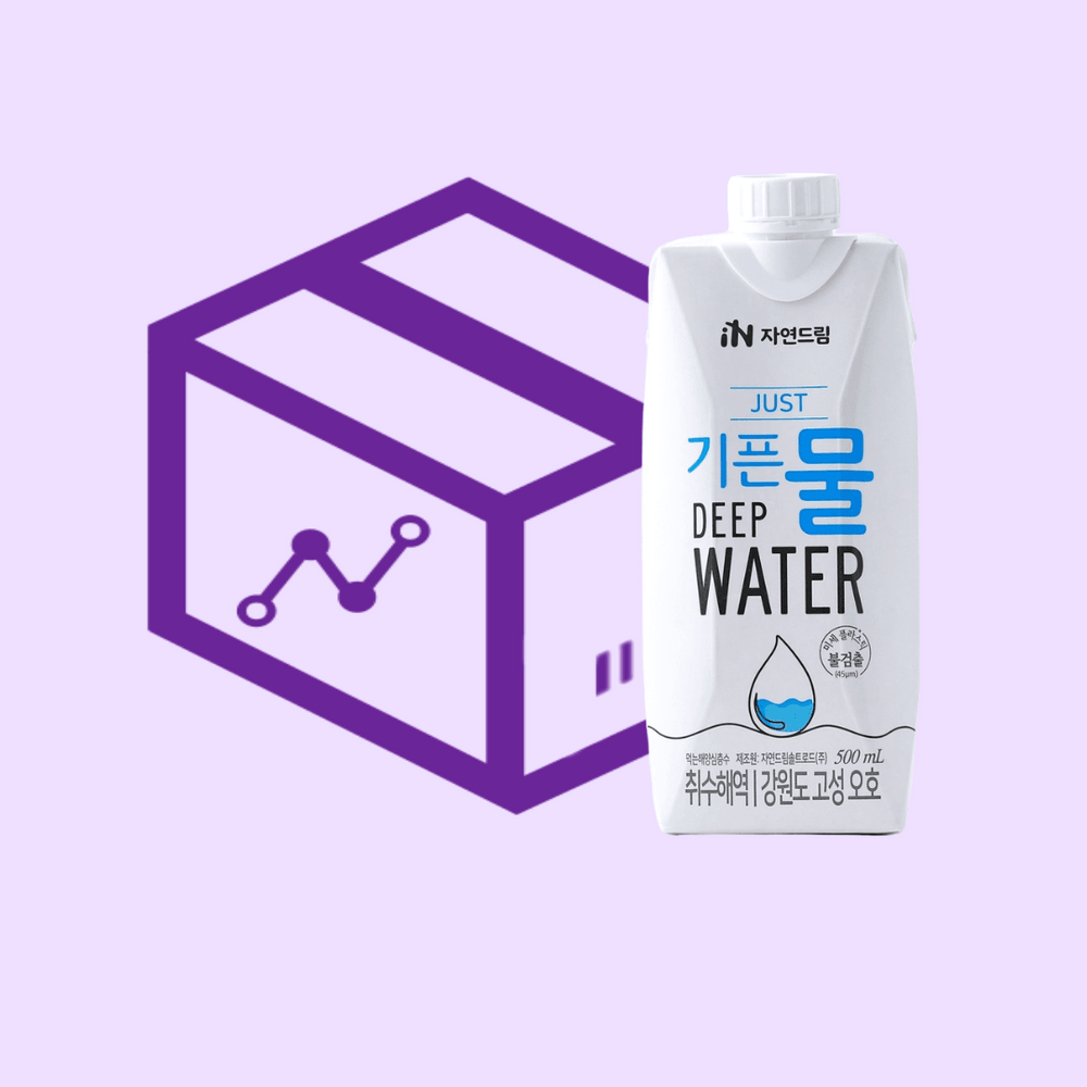 자연드림 종이팩 해양심층수 JUST 기픈물 500mL 30개 330mL 1L : 일동상사