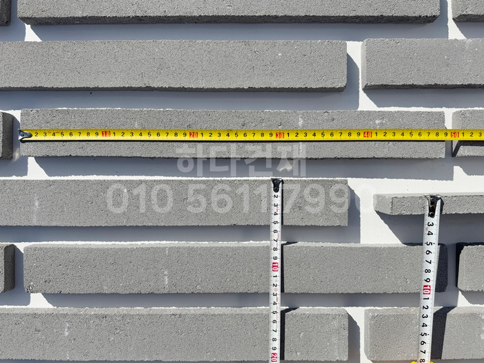 케이 모노타일 국내생산 490x53x19T 실버 / 하다건재 와이드 롱브릭타일