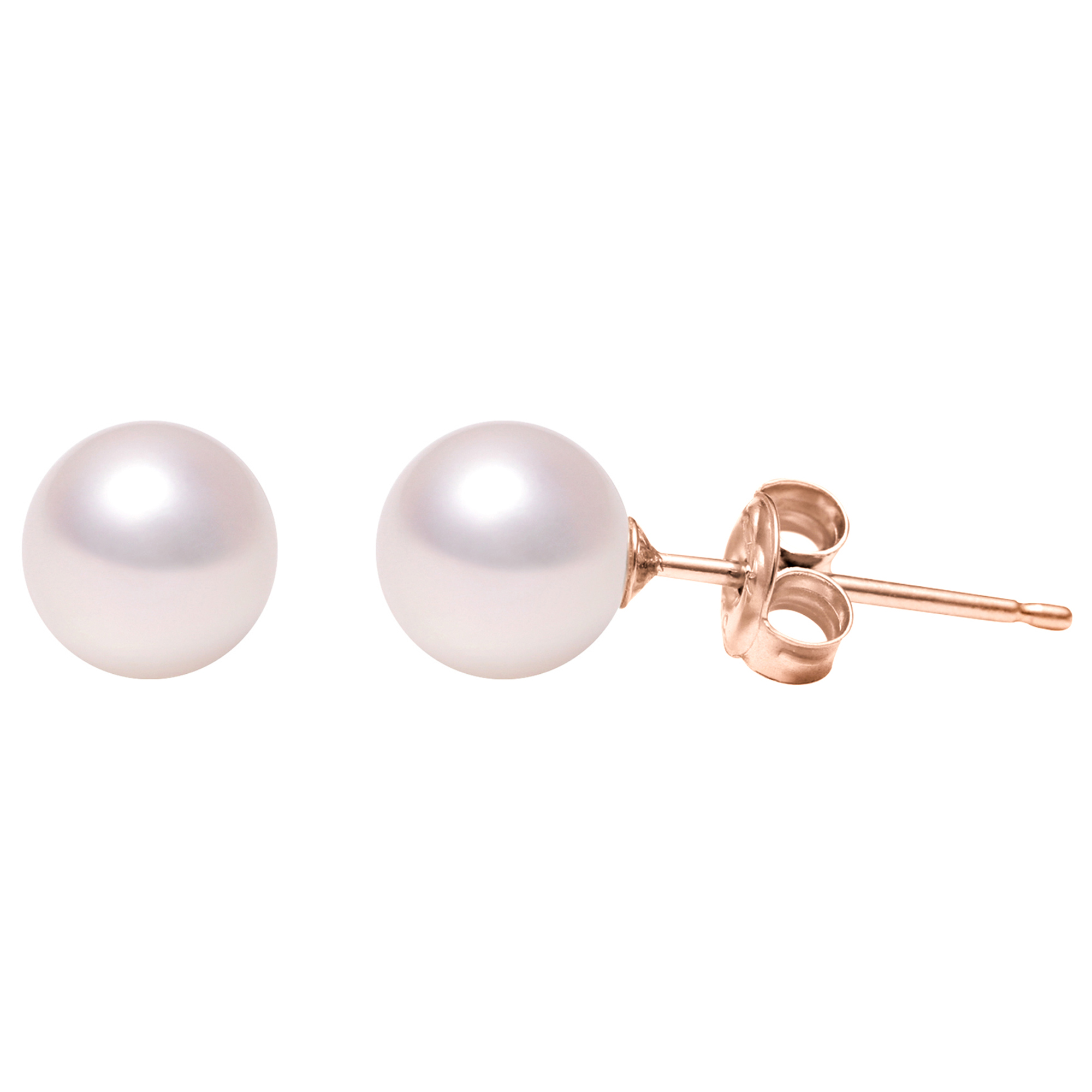 14K 18K 9 - 10mm 단아한 해수 아코야 진주 귀걸이 AAA+ - 메인 이미지