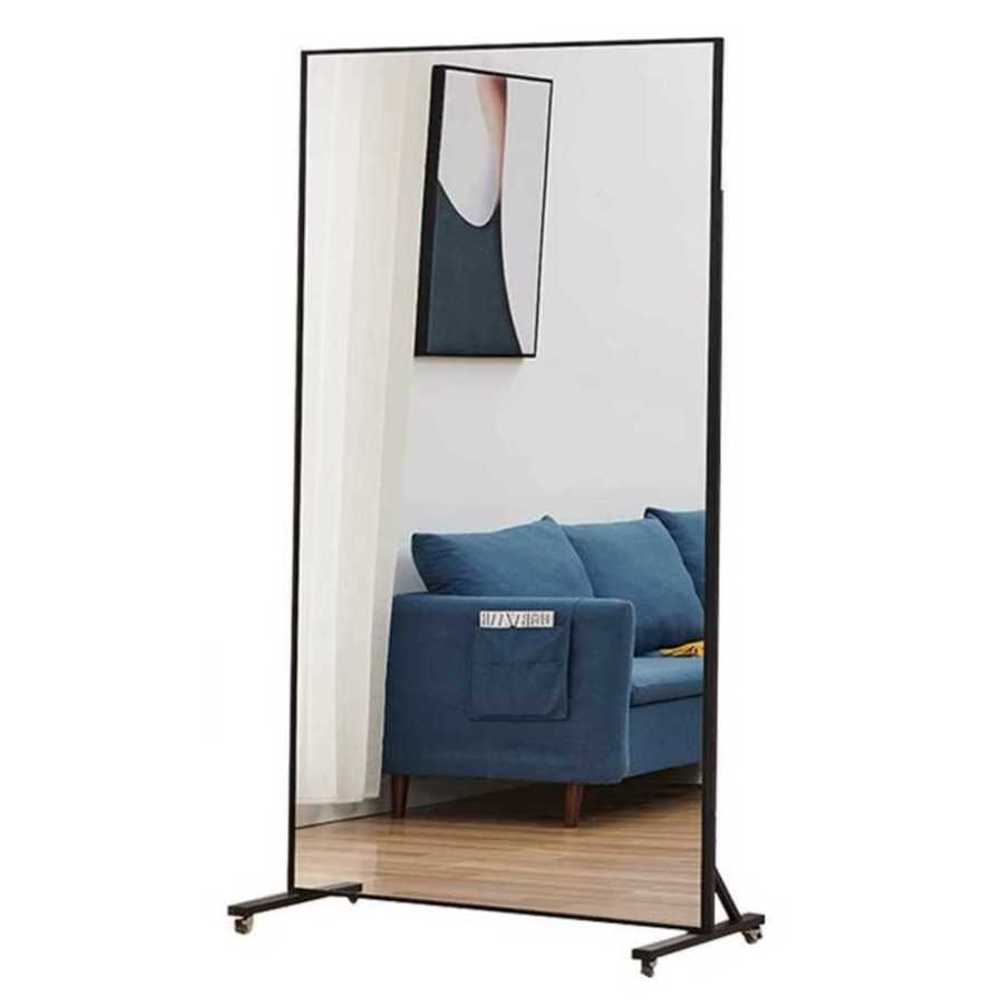 바퀴달린 전신거울 대형 드레스룸 연습실 요가 와이드 60x178cm - 상품 이미지