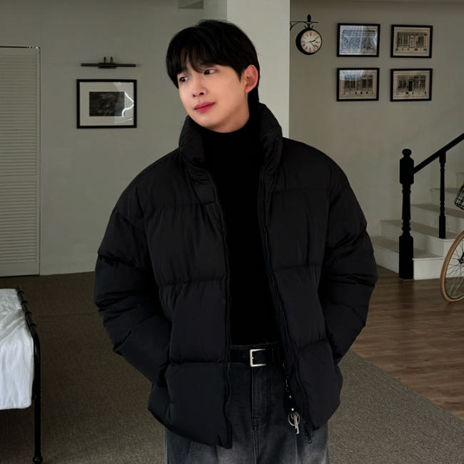 오버핏 웰론 숏 패딩