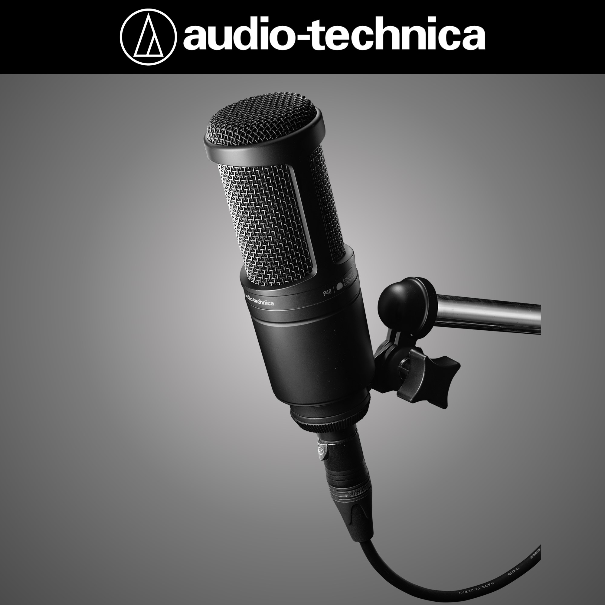 오디오테크니카 AT2020 콘덴서 마이크 녹음 방송 입문용 AUDIO TECHNICA - 상세 이미지 3