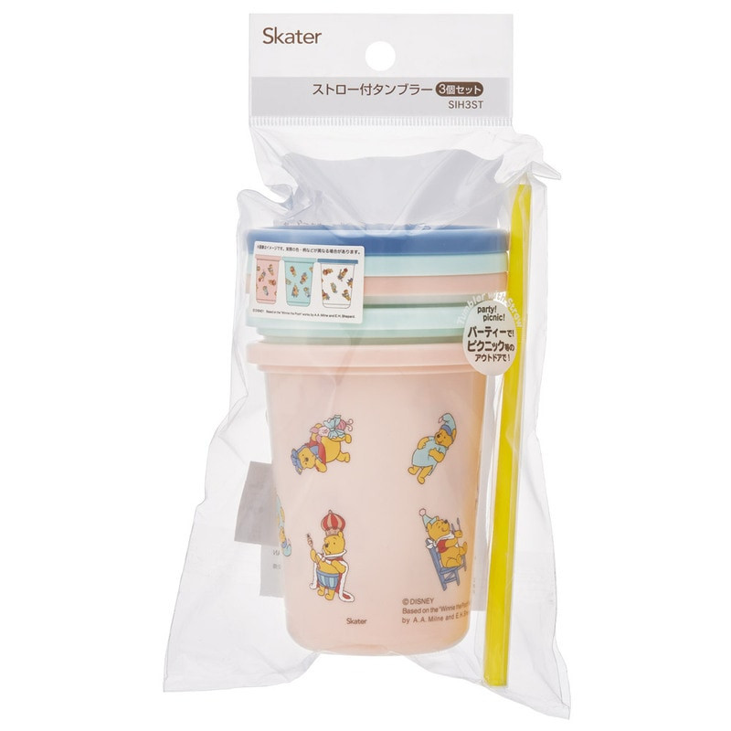 스케이터 곰돌이푸 코스튬 캐릭터 빨대컵 3세트 320ml SIH3ST - 주방·식기 - 하카타몰