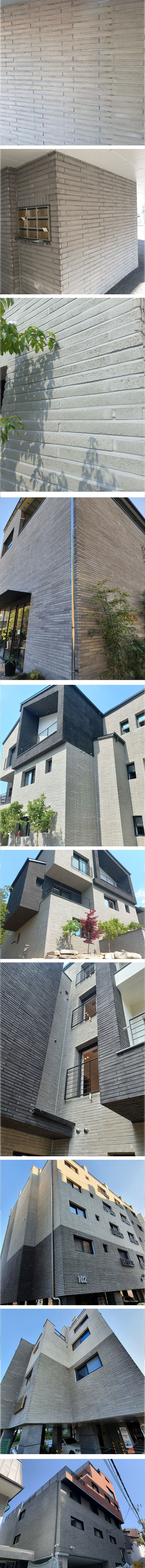 케이 모노타일 국내생산 490x53x19T 시멘트그레이 / 하다건재 와이드 롱브릭타일