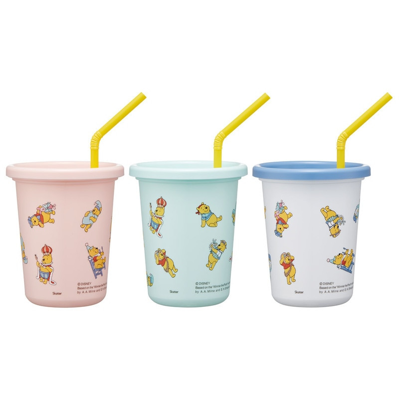 스케이터 곰돌이푸 코스튬 캐릭터 빨대컵 3세트 320ml SIH3ST - 주방·식기 - 하카타몰