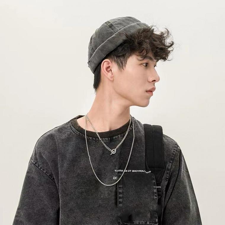 심플 레옹모자 창없는 챙없는모자 남자모자 - 상품 이미지