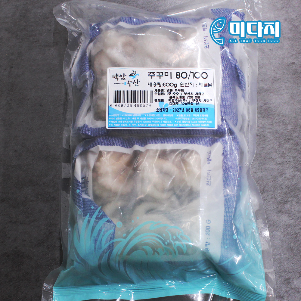 미다지 냉동 손질쭈꾸미 업소용 낚지볶음 800g 캠핑음식 술안주 이미지 7