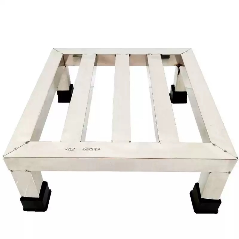 스텐받침대 화분 주방 들통 선반 보관 낮은받침대 01.길이40폭40높이12cm - 상품 이미지