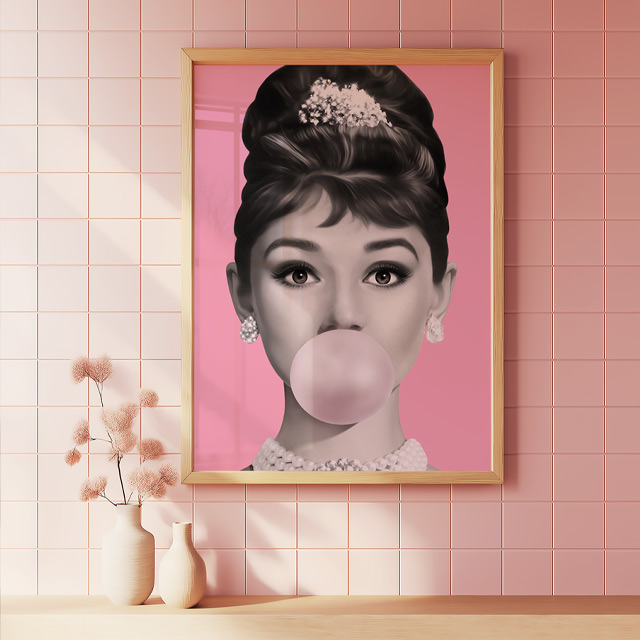 마릴린먼로 그림 액자 핑크 인테리어 대형 캔버스 거실 미용실 네일샵 매장 소품 벽 꾸미기 이미지 8