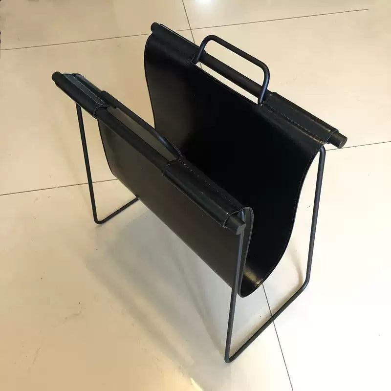 잡지 거치대 거실 소파 침대 옆 매거진 신문 보관 01.브라운골드40x22x39cm - 상세 이미지 4