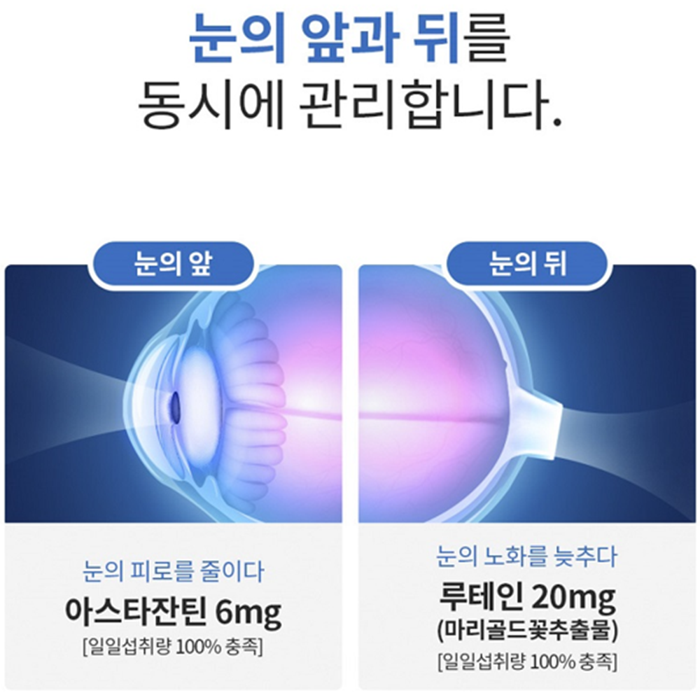 엔젯오리진 프리미엄 루테인 아스타잔틴 60캡슐 2박스 4개월 눈 피로 노화 건강 비타민A - 상세 이미지 3