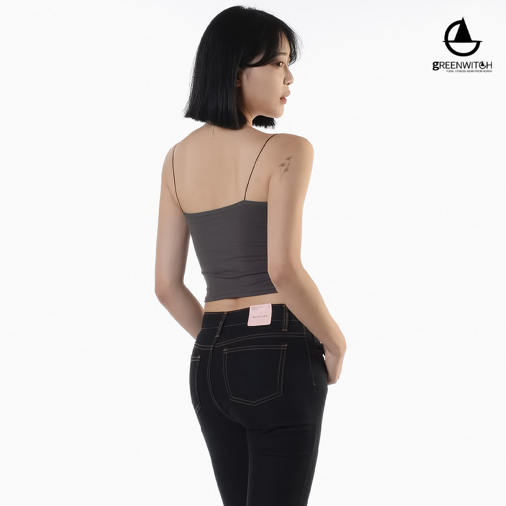 그리니치 얇은끈 크롭탑나시 브라캡 브라렛 캡나시 요가복 - 상세 이미지 4