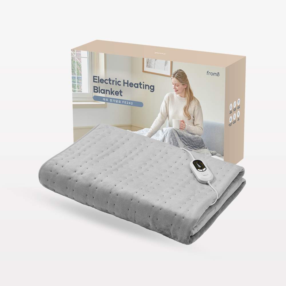 프롬비 아뜨 전기담요 캠핑 무릎 더블, 130x182cm, 그레이 제품 이미지