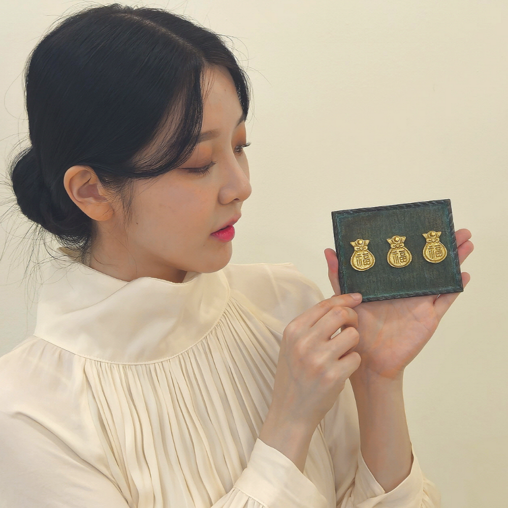 쿠칭아일랜드 복주머니 황동주물 핸드메이드 액자 외국인선물 - 상세 이미지 2
