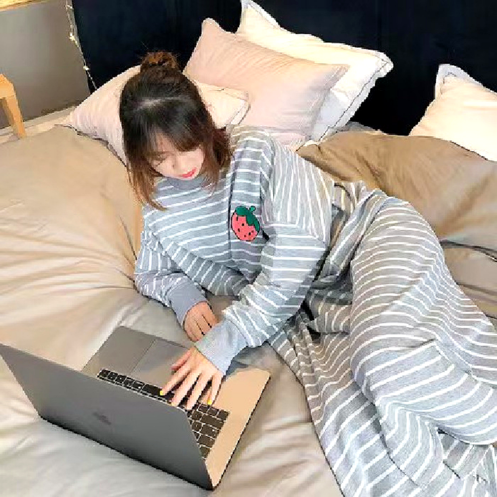 1+1 홈웨어원피스 빅사이즈 롱 원피스잠옷 여성실내복 파자마 임부복 3가지컬러 - 상세 이미지 2