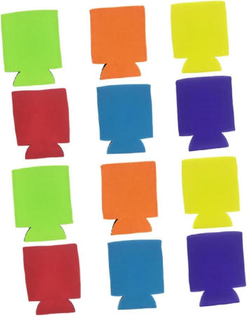 [해외]NOLITOY 12개 캔 컵 슬리브 맥주 쿨러 콜라 써모홀더 프로텍터 소다 커버 쿨리 음료 네오 프레