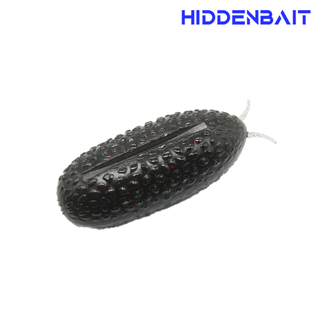 히든베이트 헬레네 고비중 배스웜 배스낚시 소프트웜 H006 GRAY RED BLACK, 23g - 상품 이미지