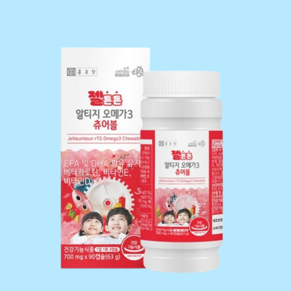 종근당 씹어먹는 어린이 알티지 오메가3 츄어블 - 메인 이미지